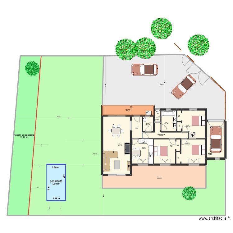 capobianco gerbier implantation piscine. Plan de 17 pièces et 631 m2