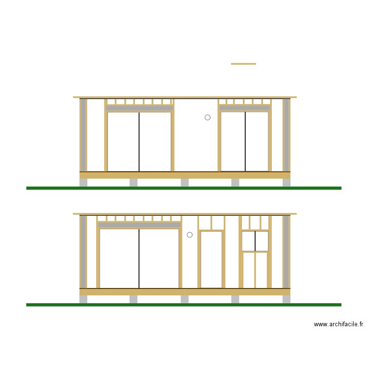 mur facade. Plan de 0 pièce et 0 m2
