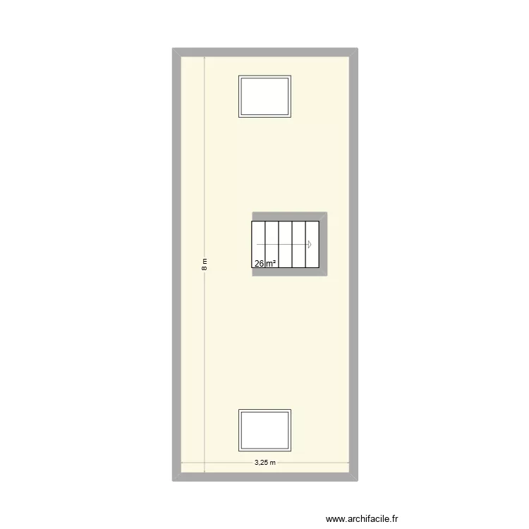 CUESMES étage 2. Plan de 1 et 26 m² CUESMES étage 2. Plan de 1 et 26 m²