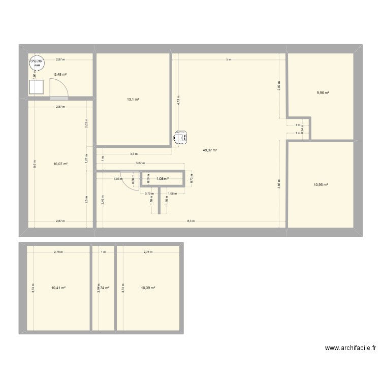 maisonGGTEST. Plan de 10 pièces et 131 m2