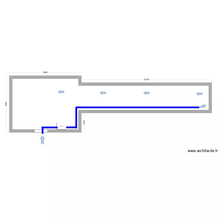 barrage Ondenon. Plan de 1  et 57 m²