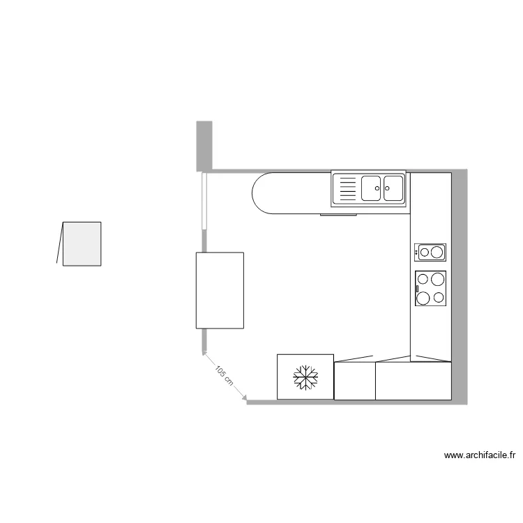 arriere cuisine. Plan de arriere cuisine. Plan de