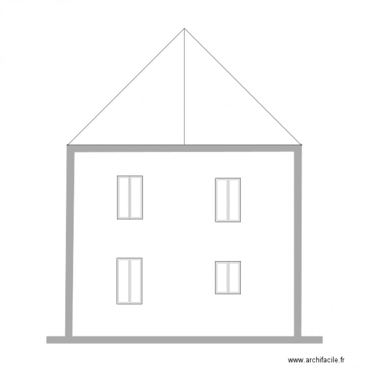 façade est existante 2. Plan de 0 pièce et 0 m2