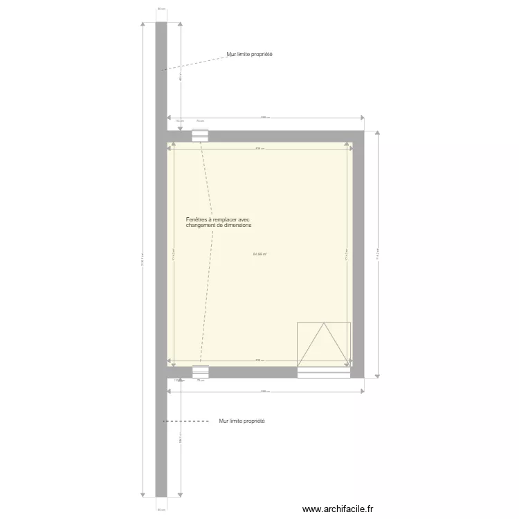 Plan masse sous sol. Plan de 