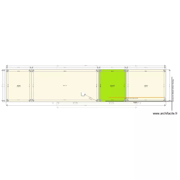 projet extension. Plan de 