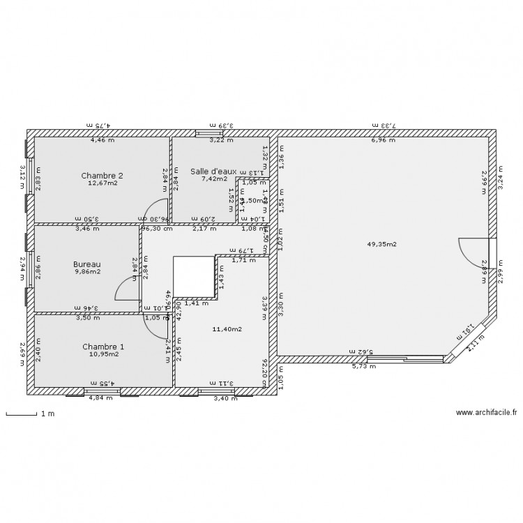 Maison  3m2. Plan de 0 pièce et 0 m2