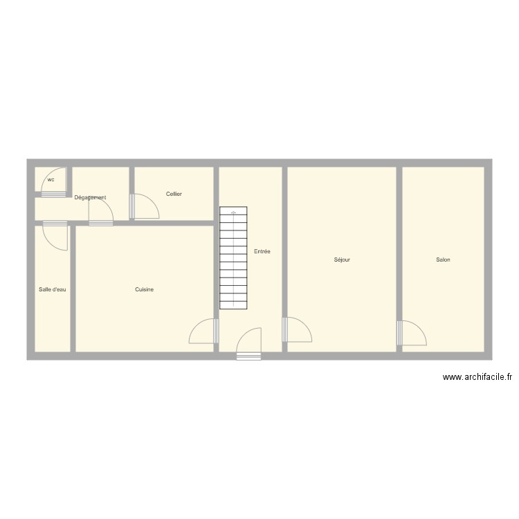 Croquis RDC HUGUET. Plan de 0 pièce et 0 m2