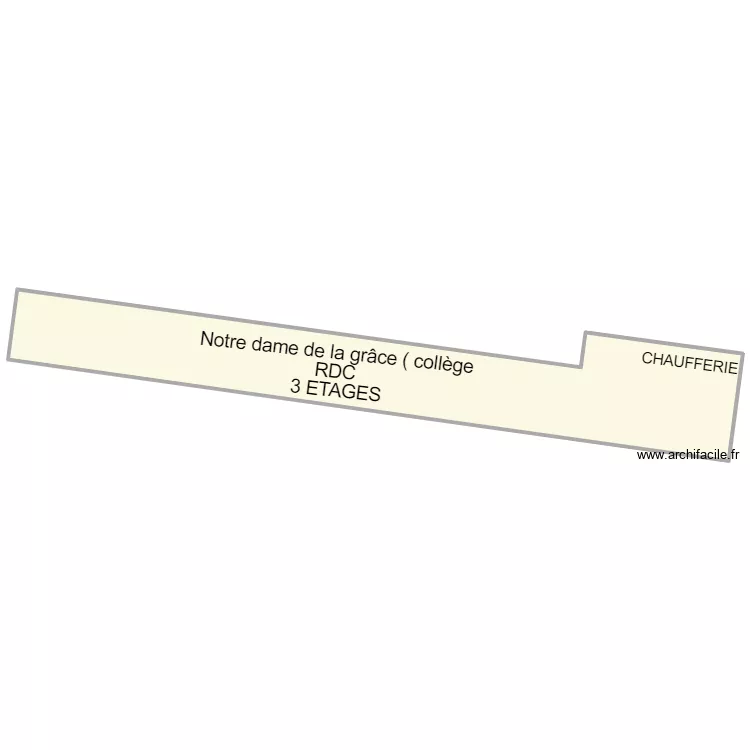 notre dame de gr&acirc;ce college ( surface chauff&eacute;e inconnu) . Plan de 
