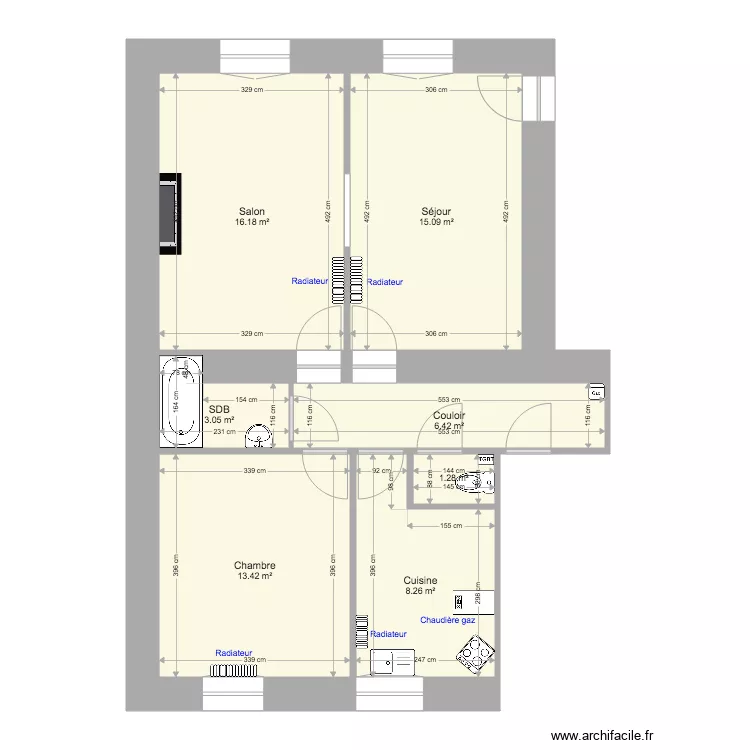 CAURNANT existant. Plan de CAURNANT existant. Plan de