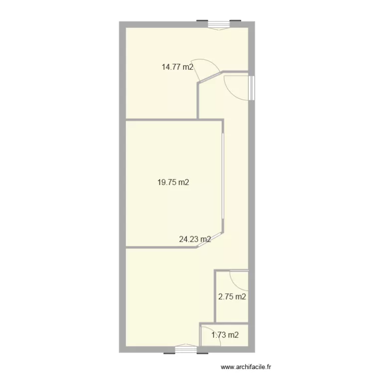 Appartement bureau. Plan de 