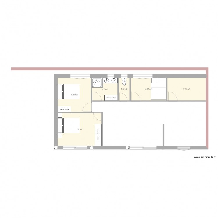 maison 3ch. Plan de 0 pièce et 0 m2