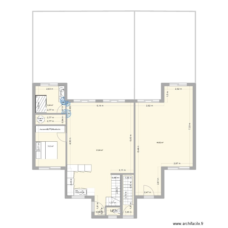 maison 3. Plan de 10 pièces et 189 m2