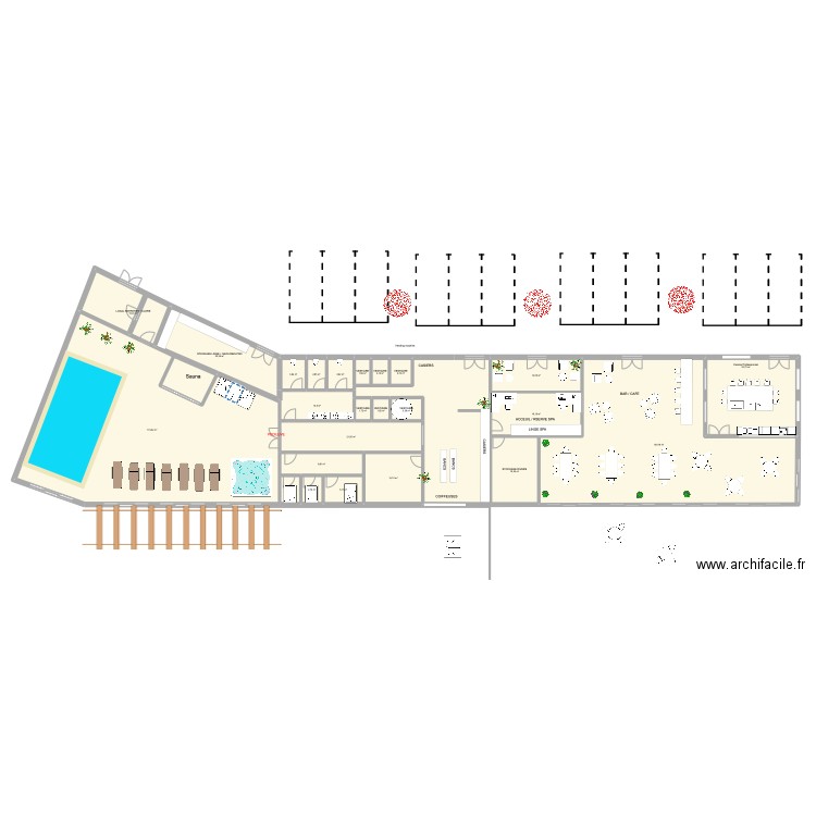 YUKO RDC COLLECTIF V2. Plan de 24 pièces et 562 m2