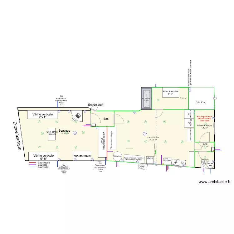 Plan piscine 12  cloisons . Plan de 