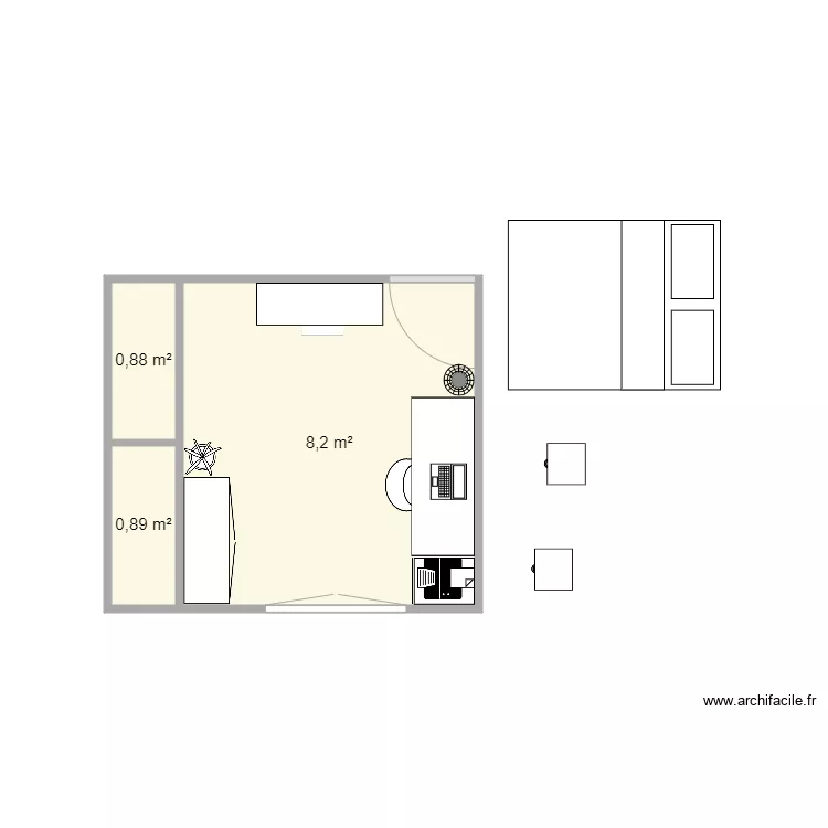 bureau nouveau. Plan de 