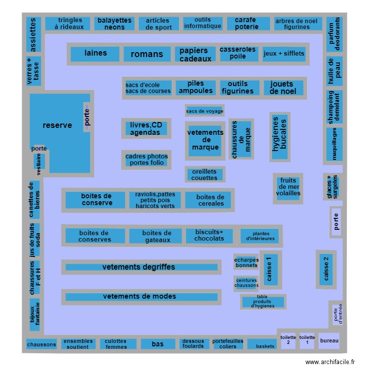 NOZ magasin falaise. Plan de 0 pièce et 0 m2