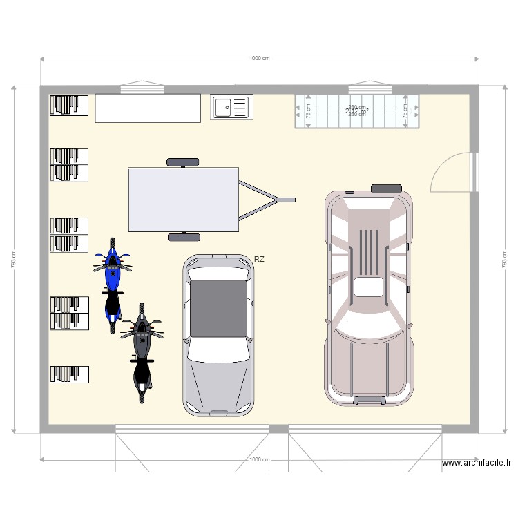 Garage V1b. Plan de 0 pièce et 0 m2