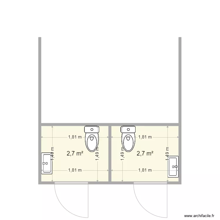 FDS WC BUREAU. Plan de FDS WC BUREAU. Plan de