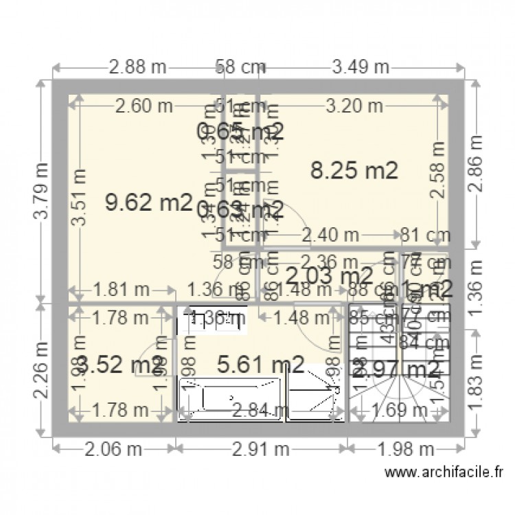 etage2. Plan de 0 pièce et 0 m2