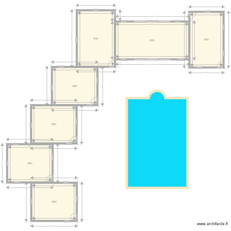G3-Maison. Plan de 7 pièces et 244 m2