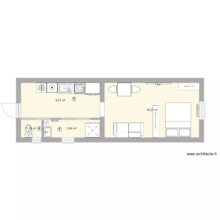 studio. Plan de studio. Plan de