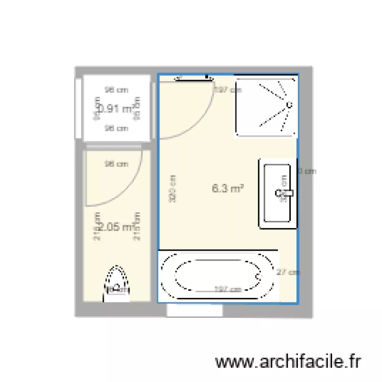 salle de bain. Plan de salle de bain. Plan de