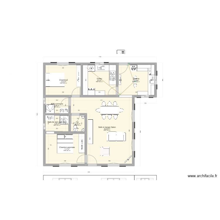 1 mai 2023 elec 15-6. Plan de 8 pièces et 85 m2