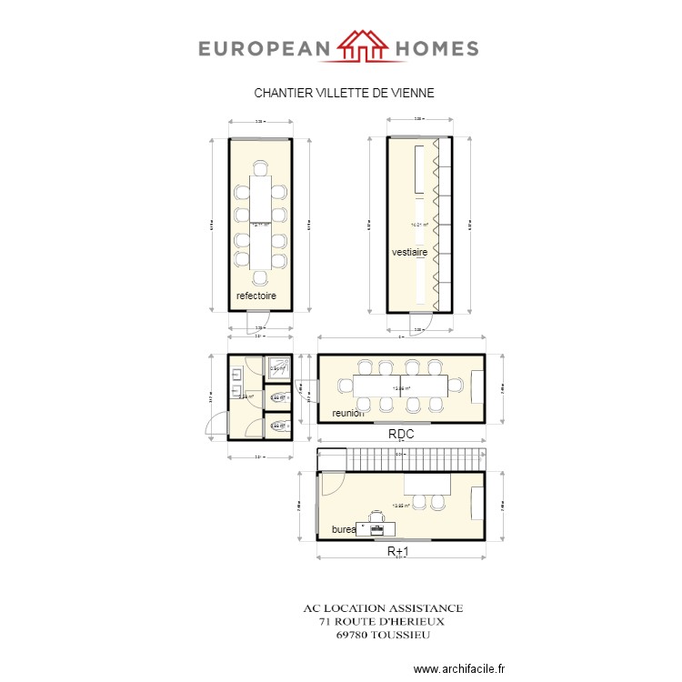 EUROPEAN HOMES VILLETTE DE VIENNE . Plan de 0 pièce et 0 m2