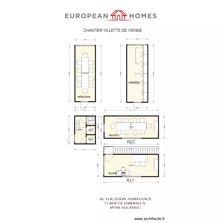 EUROPEAN HOMES VILLETTE DE VIENNE . Plan de 
