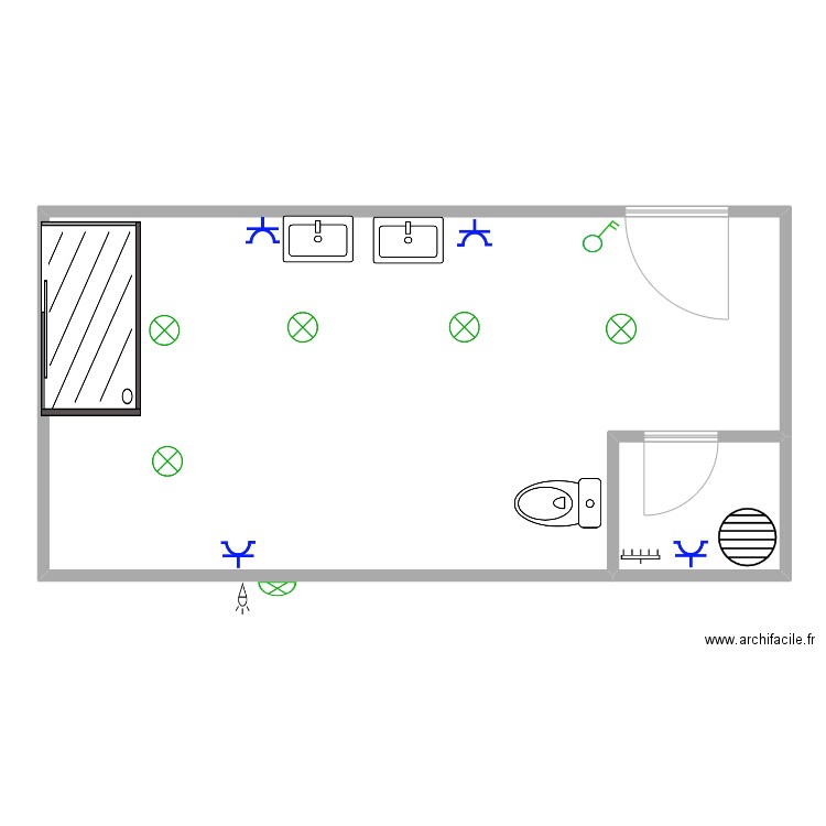 Thierry Andenne. Plan de 2 pièces et 157 m2