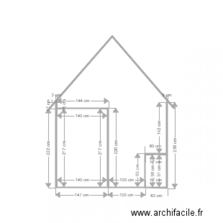 Sanitaires coupe verticale. Plan de 0 pièce et 0 m2