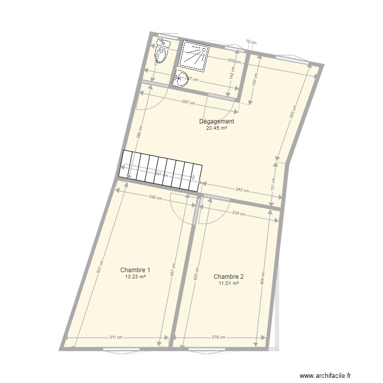 caisse épargne. Plan de 13 pièces et 132 m2