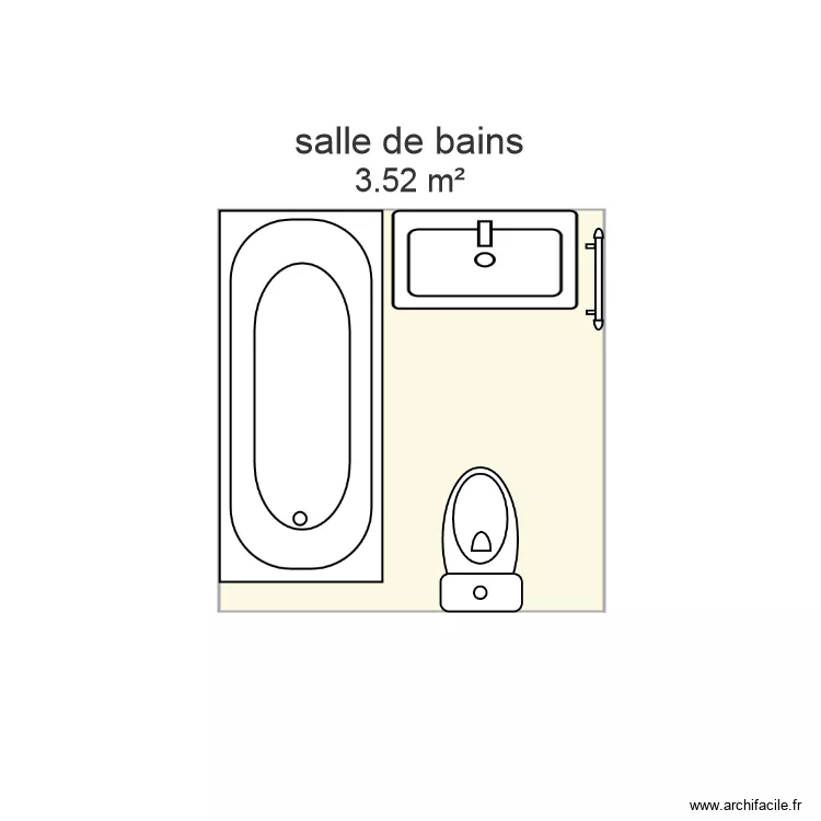 salle de bain la couetterie. Plan de 