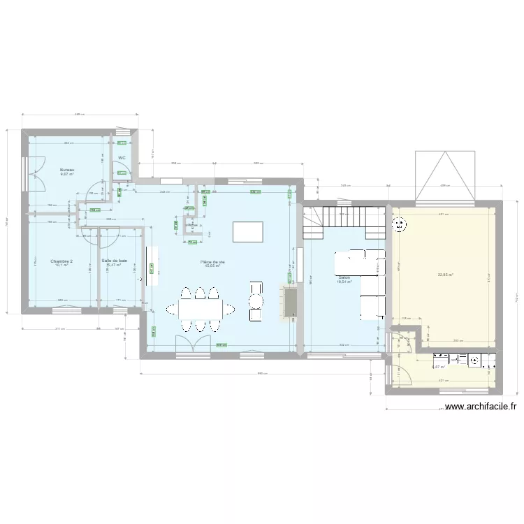 sans entr&eacute;e. Plan de 