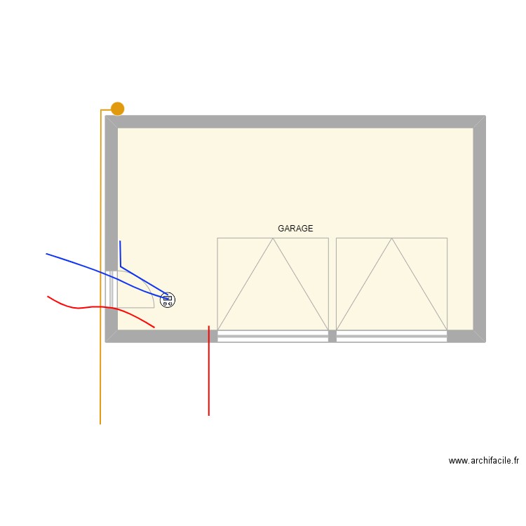 JEROME LEROY. Plan de 1 pièce et 34 m2