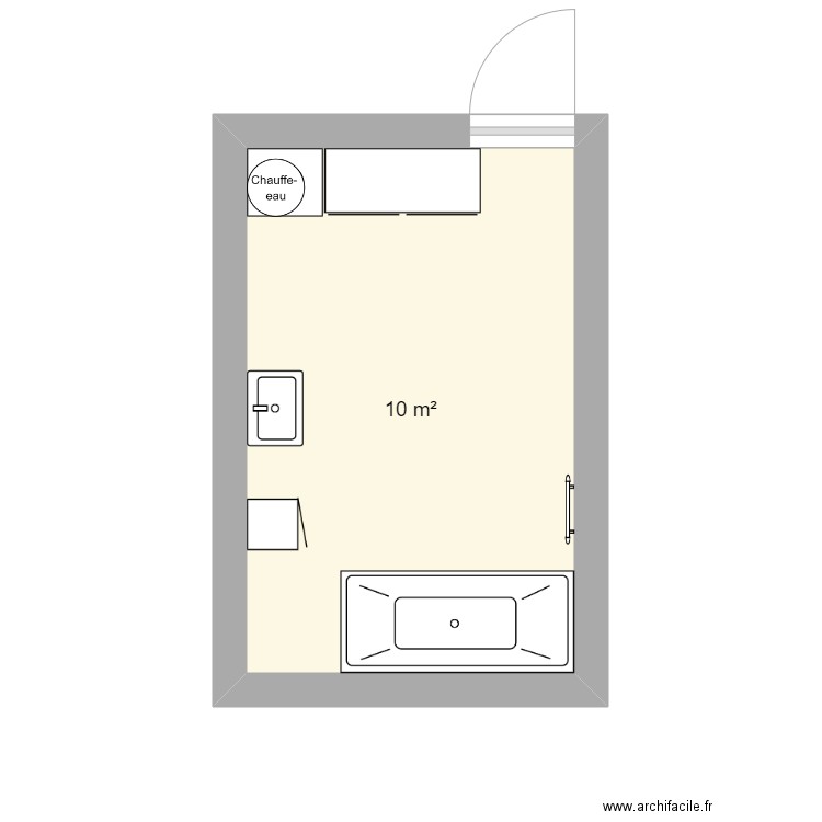 apart kalman. Plan de 1 pièce et 10 m2