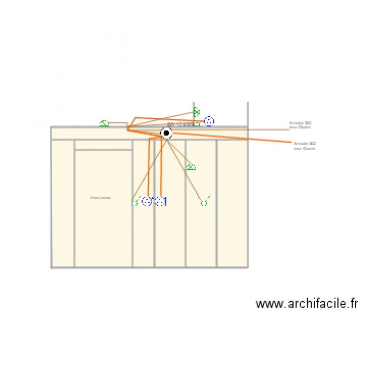 Cuisine mur Sud. Plan de 0 pièce et 0 m2