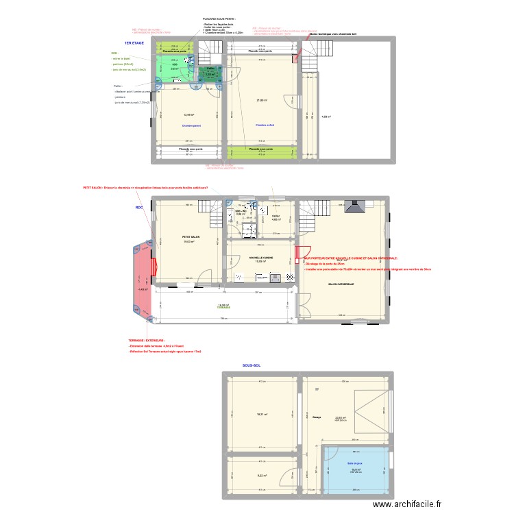 Chanoisy Maçon. Plan de 22 pièces et 246 m2