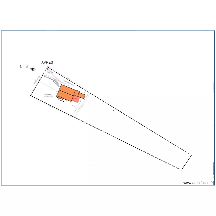 plan de masse avec cotations agrandissement. Plan de 