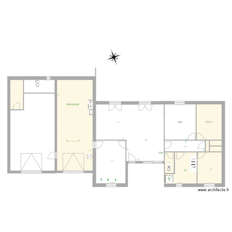 maison-2. Plan de 8 pièces et 99 m2