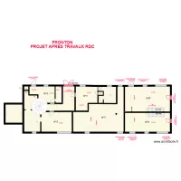 PLAN FRONTON RDC ET COMBLES APRES TRAVAUX.