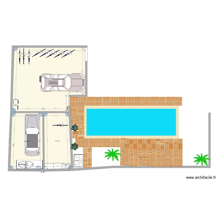 garage r&eacute; Juillet 2023 &eacute;pis. Plan de 