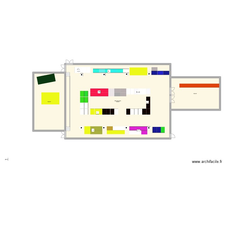 salle socio clécy 19. Plan de 3 pièces et 432 m2