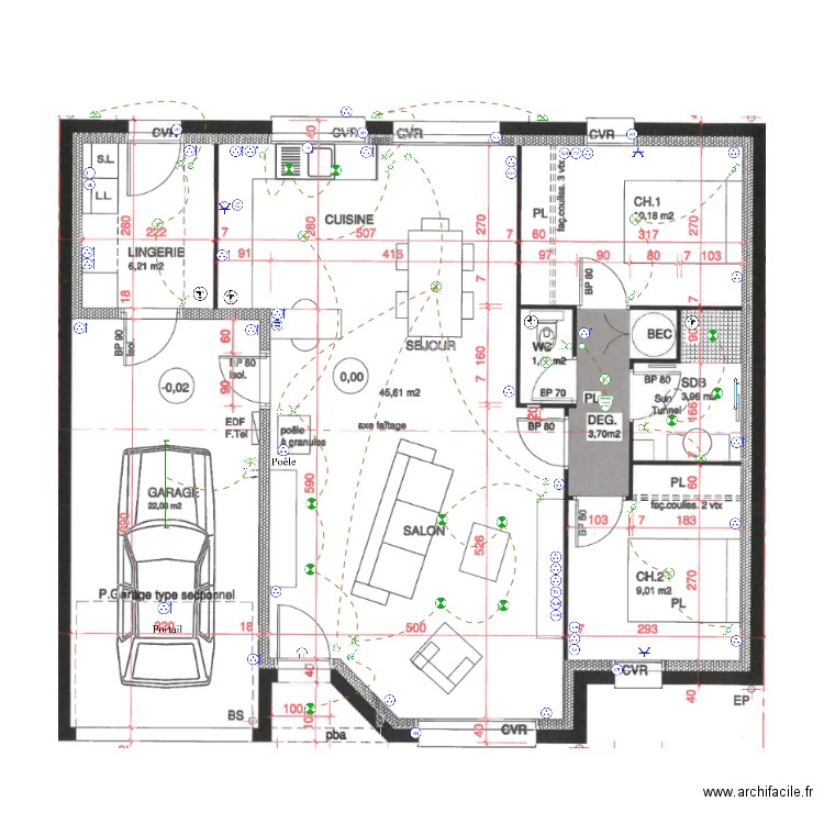 Boidron la Bruf. Plan de 0 pièce et 0 m2