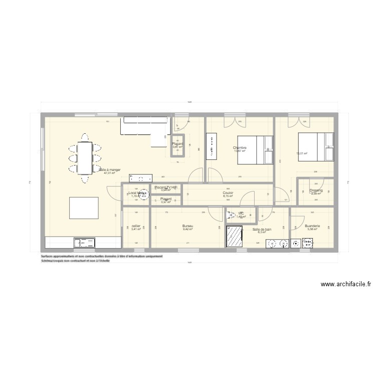 Maison beaumont réno 2. Plan de 14 pièces et 113 m2