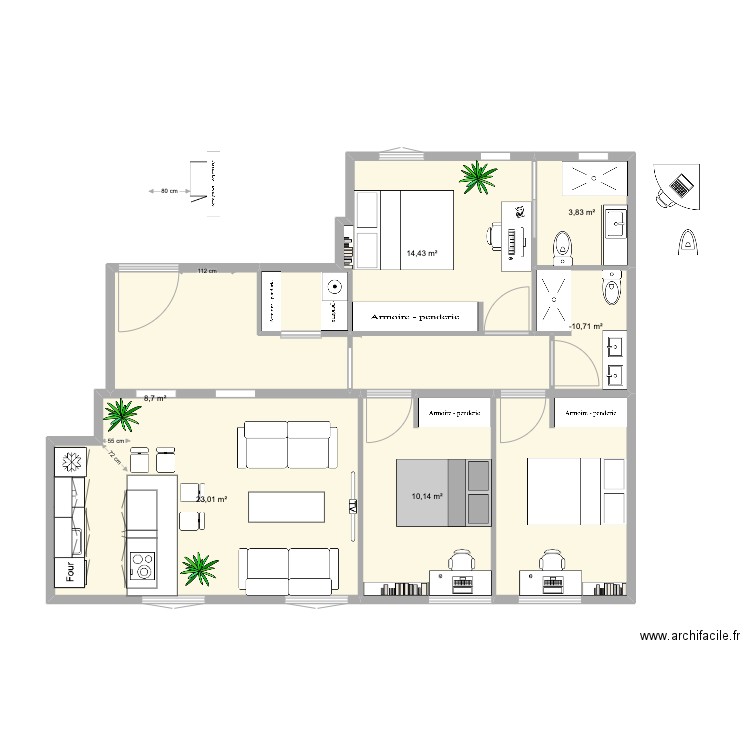 alonso cano cocina a la izquierda (cuarto ppal cama iz). Plan de 0 pièce et 0 m2