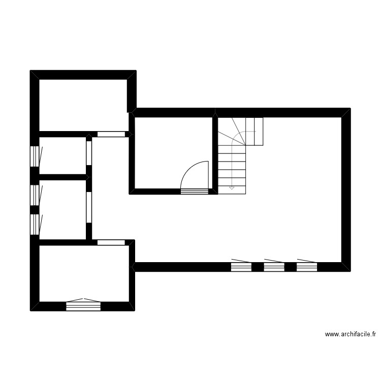 ANC. Plan de 5 pièces et 83 m2