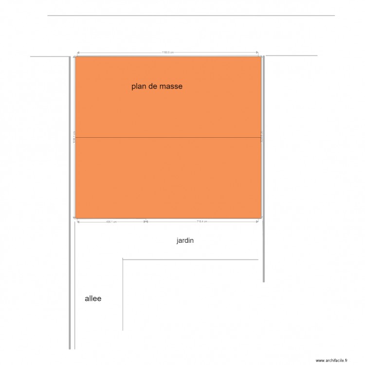 masse. Plan de 1 pièce et 119 m2