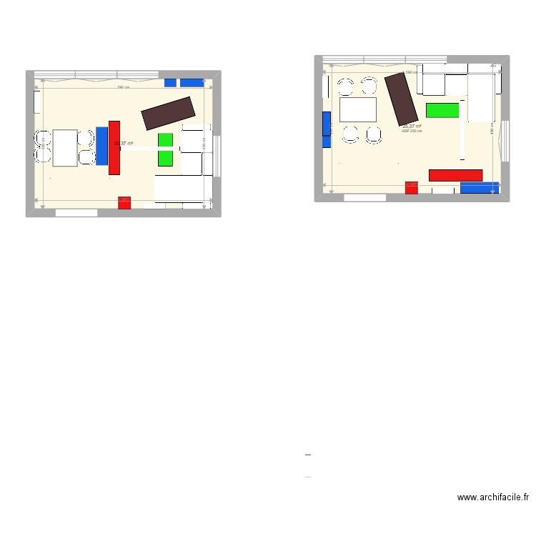 maison 3. Plan de 2 pièces et 51 m2