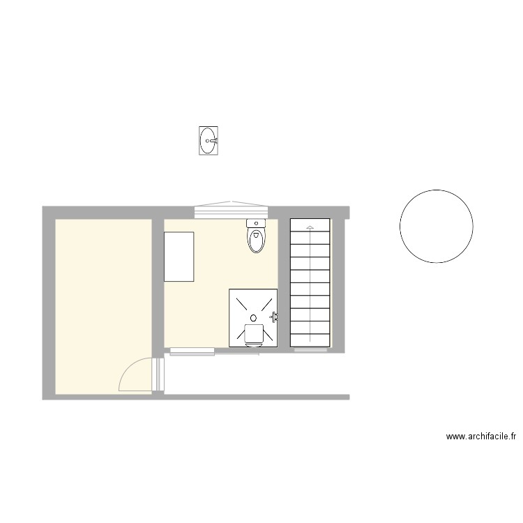 Brassart modif 2. Plan de 3 pièces et 15 m2